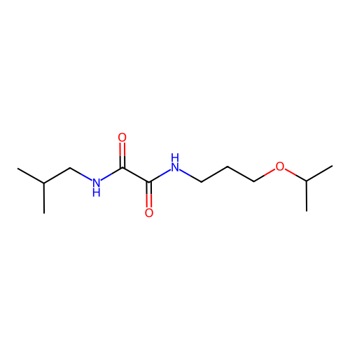 N-(2-methylpropyl)-N'-[3-(propan-2-yloxy)propyl]ethanediamide structure