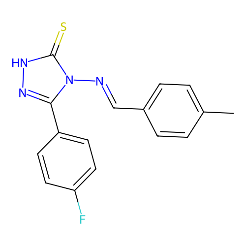 5-(4-Fluorophenyl)-4-((4-methylbenzylidene)amino)-4H-1,2,4-triazole-3-thiol structure