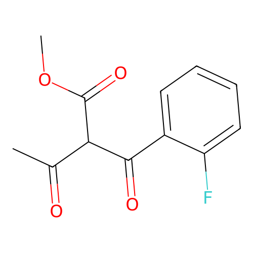 Methyl 2-(2-fluorobenzoyl)-3-oxobutanoate structure