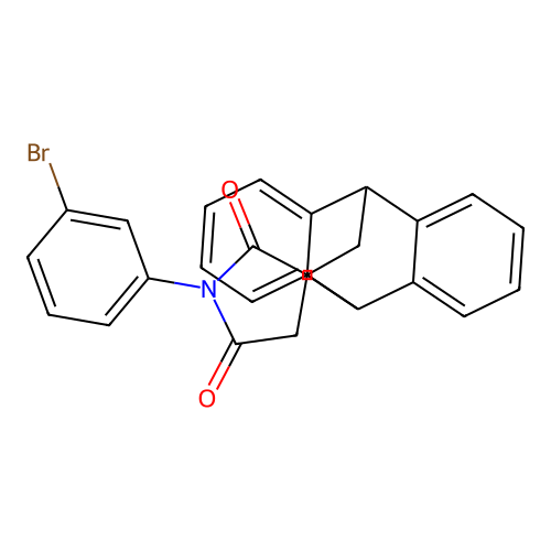 (3'R,9S,10S)-1'-(3-bromophenyl)-9,10-dihydrospiro[9,10-ethanoanthracene-12,3'-pyrrolidine]-2',5'-dione structure