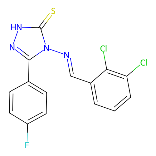4-((2,3-Dichlorobenzylidene)amino)-5-(4-fluorophenyl)-4H-1,2,4-triazole-3-thiol structure