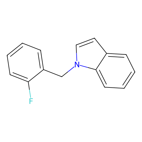 1-[(2-Fluorophenyl)methyl]indole structure