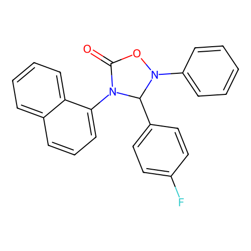 3-(4-Fluorophenyl)-4-(naphthalen-1-yl)-2-phenyl-1,2,4-oxadiazolidin-5-one structure