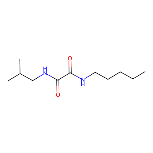 N-(2-methylpropyl)-N'-pentylethanediamide structure