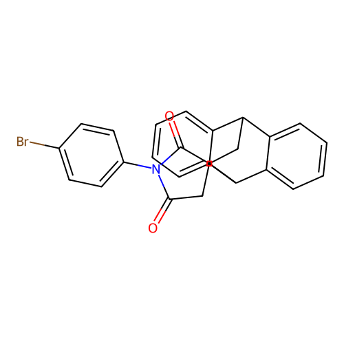 (3'R,9S,10S)-1'-(4-bromophenyl)-9,10-dihydrospiro[9,10-ethanoanthracene-12,3'-pyrrolidine]-2',5'-dione structure