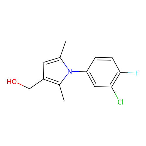 [1-(3-Chloro-4-fluorophenyl)-2,5-dimethyl-1h-pyrrol-3-yl]methanol structure