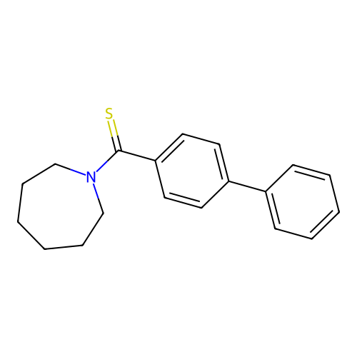 Azepan-1-yl(biphenyl-4-yl)methanethione structure