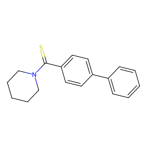 Biphenyl-4-yl(piperidin-1-yl)methanethione structure