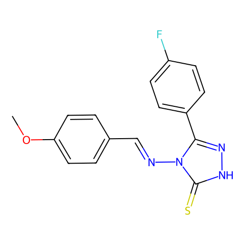 5-(4-Fluorophenyl)-4-((4-methoxybenzylidene)amino)-4H-1,2,4-triazole-3-thiol structure