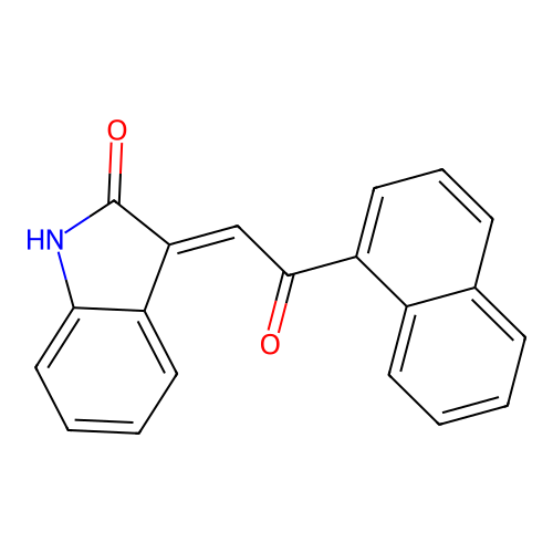 (3E)-3-[2-(naphthalen-1-yl)-2-oxoethylidene]-1,3-dihydro-2H-indol-2-one structure