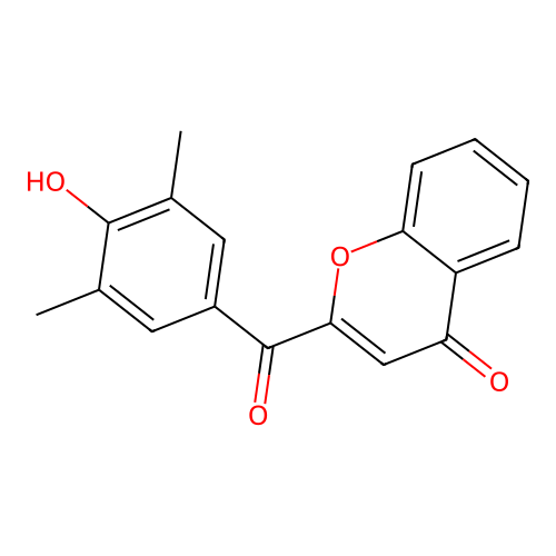 2-(4-Hydroxy-3,5-dimethylbenzoyl)-4-benzopyrone structure