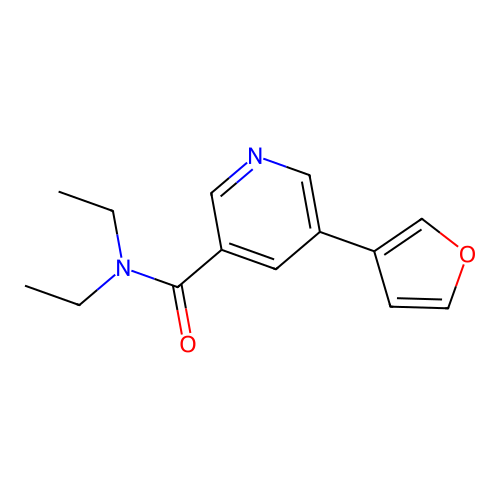 N,N-diethyl-5-(furan-3-yl)pyridine-3-carboxamide structure