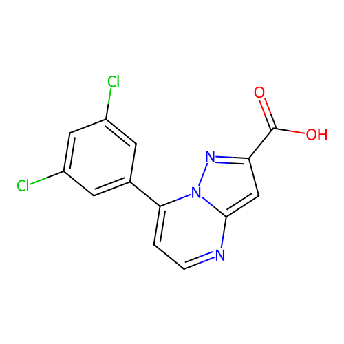7-(3,5-Dichlorophenyl)pyrazolo[1,5-a]pyrimidine-2-carboxylic acid structure