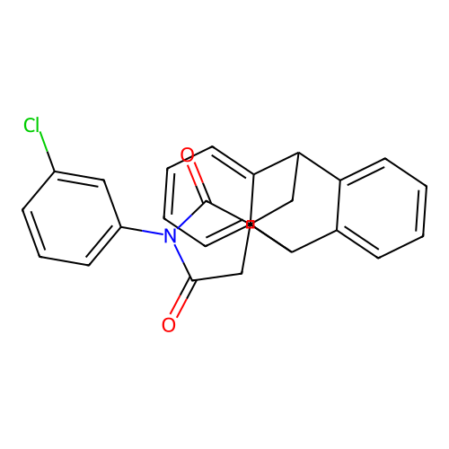 (3'R,9S,10S)-1'-(3-chlorophenyl)-9,10-dihydrospiro[9,10-ethanoanthracene-12,3'-pyrrolidine]-2',5'-dione structure