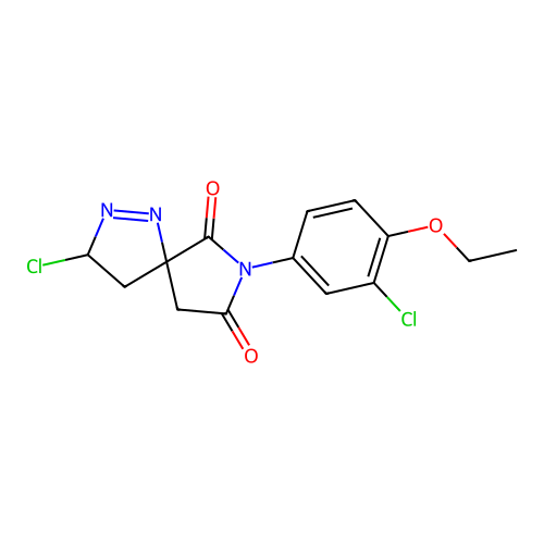 3-Chloro-7-(3-chloro-4-ethoxyphenyl)-1,2,7-triazaspiro[4.4]non-1-ene-6,8-dione structure