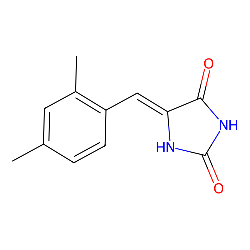 (5Z)-5-[(2,4-dimethylphenyl)methylidene]imidazolidine-2,4-dione structure