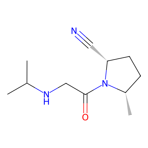 (2S,5S)-5-Methyl-1-[2-[(1-methylethyl)amino]acetyl]-2-pyrrolidinecarbonitrile structure
