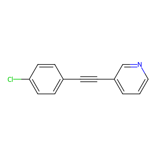 3-[2-(4-Chlorophenyl)ethynyl]pyridine structure