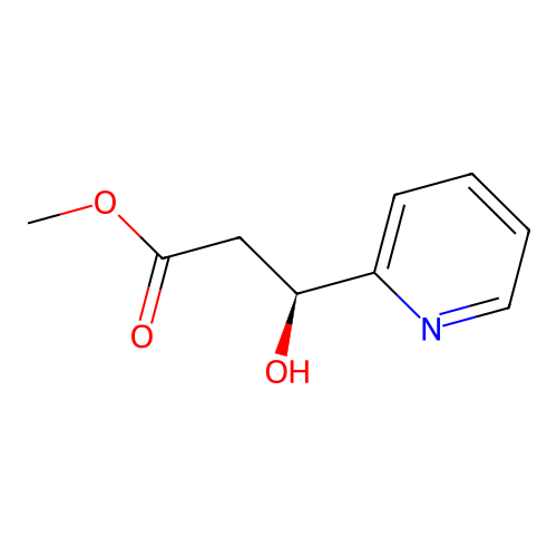 methyl (3S)-3-hydroxy-3-(pyridin-2-yl)propanoate structure