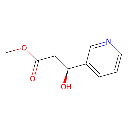 methyl (3S)-3-hydroxy-3-(pyridin-3-yl)propanoate structure