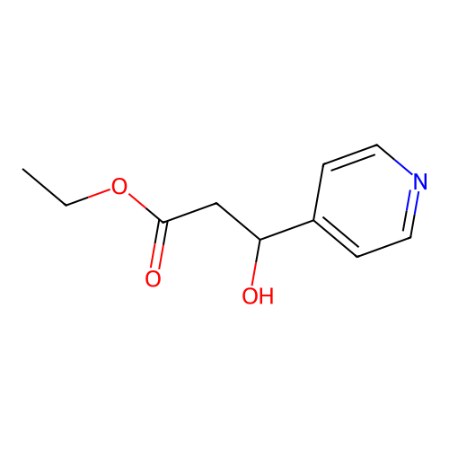3-Hydroxy-3-(pyridin-4-yl)propionic acid ethyl ester structure