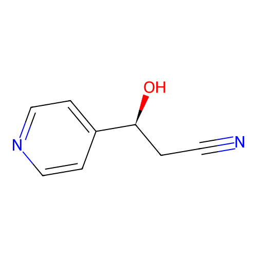 (3S)-3-hydroxy-3-pyridin-4-ylpropanenitrile structure