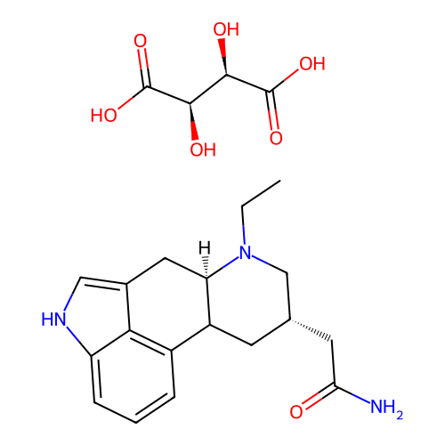 2,3-Dihydroxybutanedioic acid--2-(6-ethylergolin-8-yl)ethanimidic acid (1/1) structure