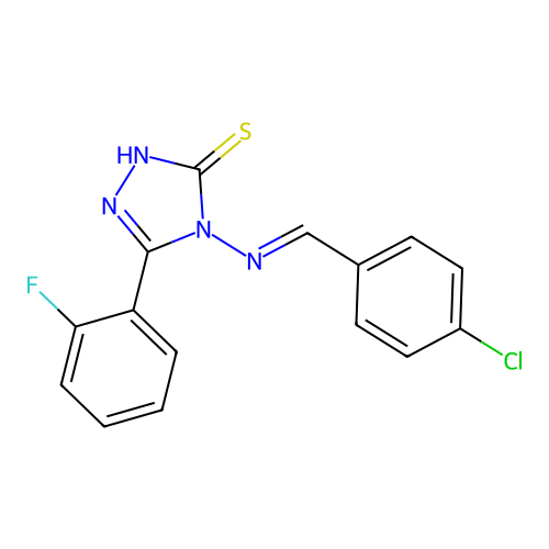 4-((4-Chlorobenzylidene)amino)-5-(2-fluorophenyl)-4H-1,2,4-triazole-3-thiol structure