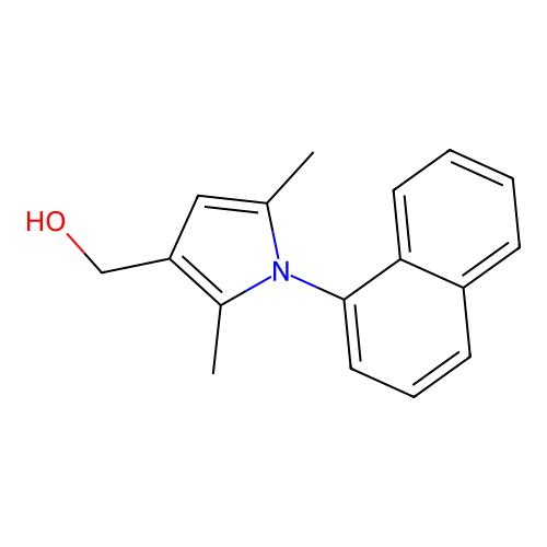 [2,5-dimethyl-1-(naphthalen-1-yl)-1H-pyrrol-3-yl]methanol structure