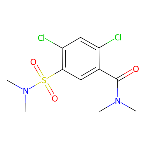 2,4-dichloro-5-(dimethylsulfamoyl)-N,N-dimethylbenzamide structure