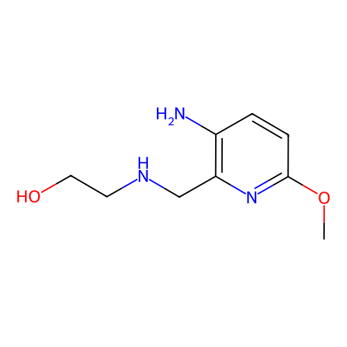 Ethanol, 2-[(3-amino-6-methoxy-2-pyridinyl)methylamino]- structure