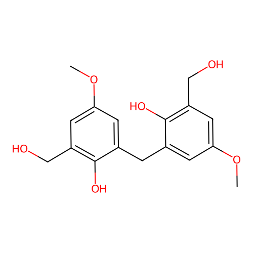 2,2'-Methanediylbis[6-(hydroxymethyl)-4-methoxyphenol] structure
