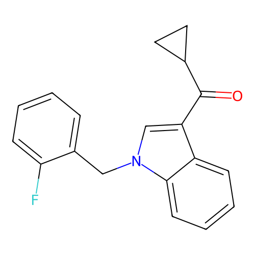 cyclopropyl[1-(2-fluorobenzyl)-1H-indol-3-yl]methanone structure