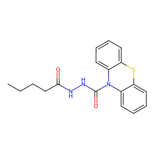 N'-pentanoyl-10H-phenothiazine-10-carbohydrazide structure