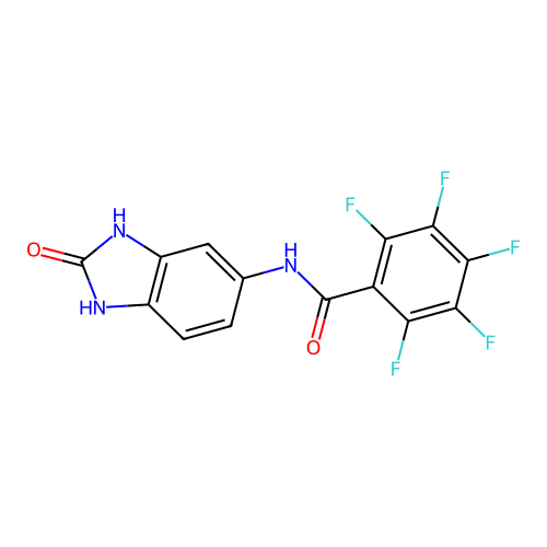 2,3,4,5,6-pentafluoro-N-(2-oxo-2,3-dihydro-1H-benzimidazol-5-yl)benzamide structure