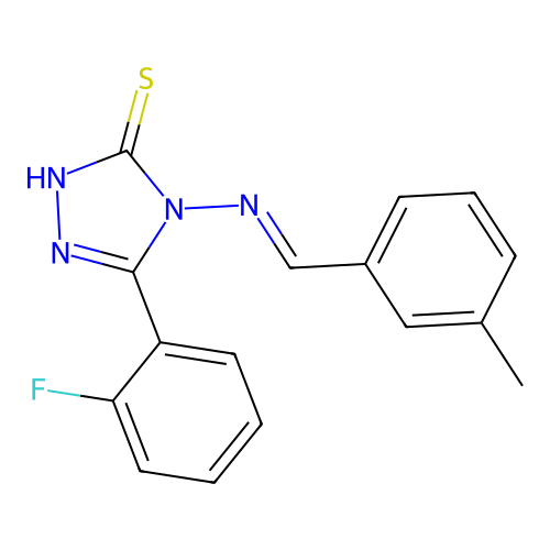 5-(2-Fluorophenyl)-4-((3-methylbenzylidene)amino)-4H-1,2,4-triazole-3-thiol structure