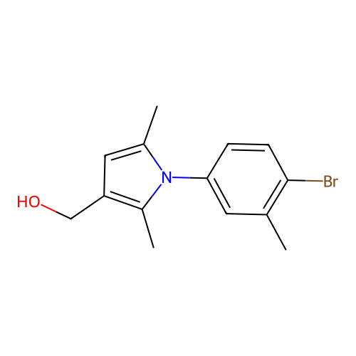[1-(4-Bromo-3-methylphenyl)-2,5-dimethyl-1h-pyrrol-3-yl]methanol structure
