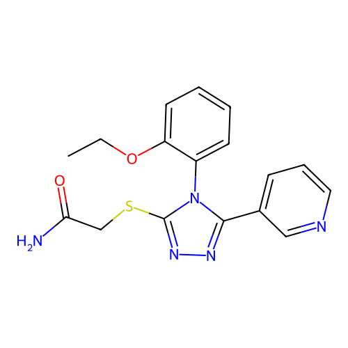 2-[[4-(2-Ethoxyphenyl)-5-pyridin-3-yl-1,2,4-triazol-3-yl]sulfanyl]acetamide structure