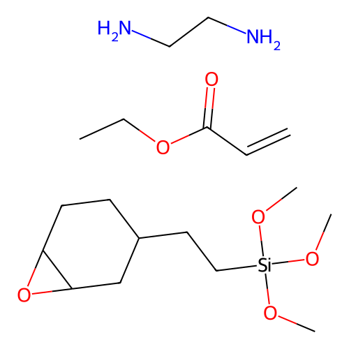 (C11-H22-O4-Si.C5-H8-O2.C2-H8-N2)x- structure
