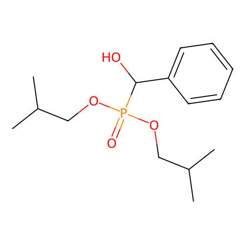 Diisobutyl (hydroxy(phenyl)methyl)phosphonate structure