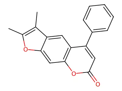 2,3-Dimethyl-5-phenylfuro[3,2-g]chromen-7-one structure