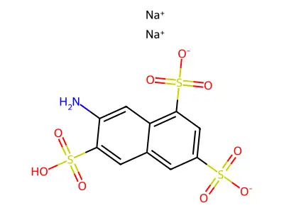 1,3,6-Naphthalenetrisulfonic acid, 7-amino-, sodium salt (1:2) structure