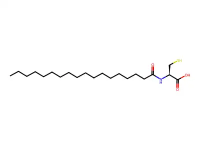 L-Cysteine, N-(1-oxooctadecyl)-, hydrochloride structure