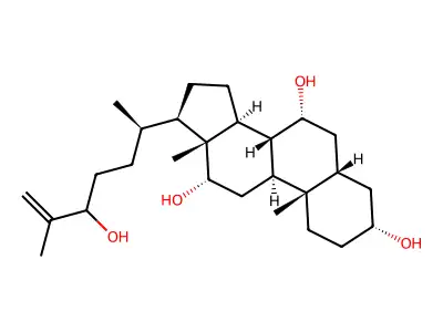 5beta-Cholest-25-ene-3alpha,7alpha,12alpha,24-tetrol structure