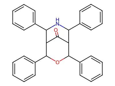 3-Oxa-7-azabicyclo[3.3.1]nonan-9-one, 2,4,6,8-tetraphenyl- structure