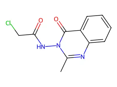 Acetamide, 2-chloro-N-(2-methyl-4-oxo-3(4H)-quinazolinyl)- structure