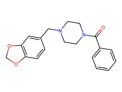 Piperazine, 1-benzoyl-4-piperonyl- structure