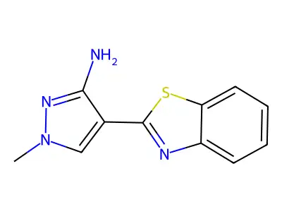 4-(1,3-benzothiazol-2-yl)-1-methyl-1H-pyrazol-3-amine structure