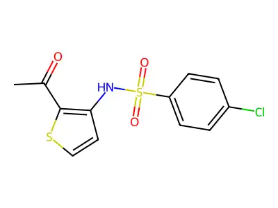 N-(2-Acetyl-3-thienyl)-4-chlorobenzenesulfonamide structure