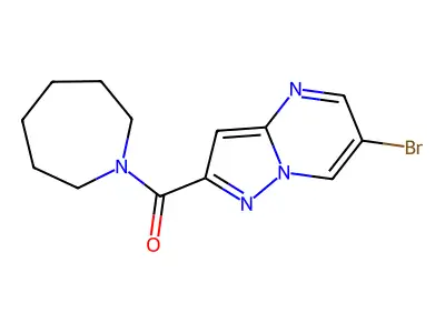 Azepan-1-yl(6-bromopyrazolo[1,5-a]pyrimidin-2-yl)methanone structure